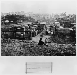 Bovenkant van rue Champlain (zicht genomen aan de rechterkant) Parijs, 1858-78